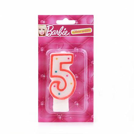 Свеча-цифра «5» - Barbie 